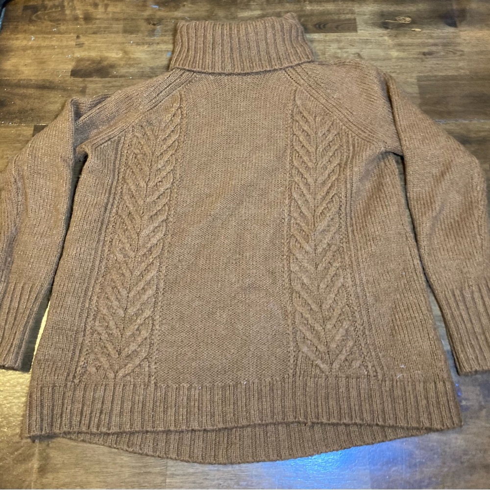 Brown Chunky American Eagle Turtleneck Sweater